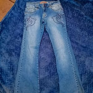 Vintage style crest jeans